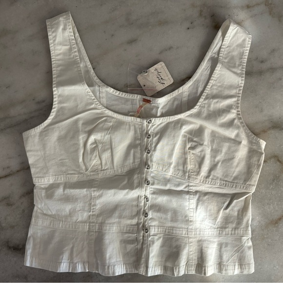 NWT-Sally Solid Corset Top - Picture 3 of 6